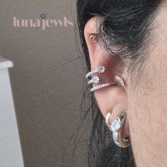 Silver Mini Hoops